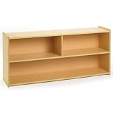 Value Line 2-Shelf Divided Storage Rack (Natural) (22.25H x 47.38W x 11.75D)