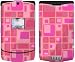 Lipstix Design Protective Skin Decal Faceplate for Motorola RAZR V3xx Cell Phone