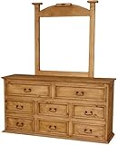 Laredo Rustic Large Dresser W/ Mirror Frame
