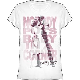 TS658 Dirty Dancing Patrick Swayze Nobody Puts Baby In A Corner Juniors T-Shirt