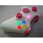 Pink Xbox 360 Modded Controller (Rapid Fire Mod) Custom LEDs, Wireless, For MW2, MW3, and Black Ops