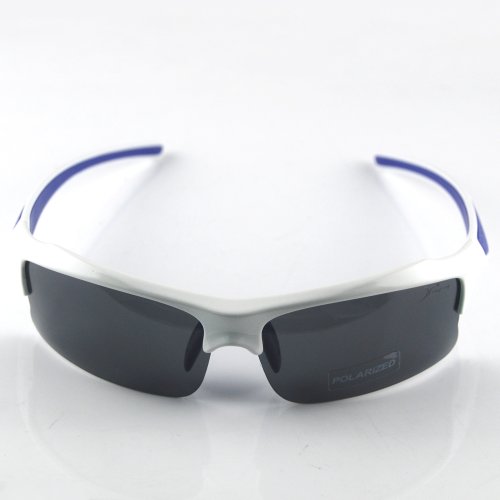 JAMBO Unbreakable TR90 White Frame Polarised UV400 Youth Sunglass Young Youngster Fishing Golf Glasses With Black Case