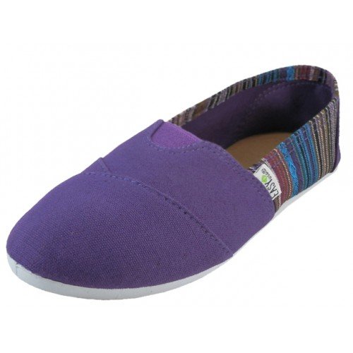 Womens Canvas Slip On Shoes Flats