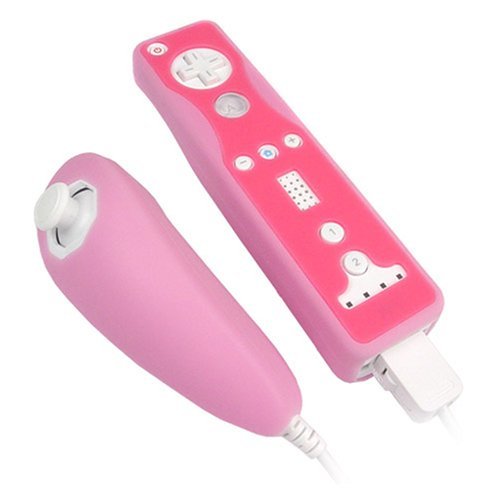 Permium Pink 2 Tone Silicone Skin Cover Case for Nintendo Wii