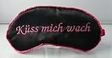 Schlafmaske, Text: 