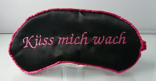 Schlafmaske, Text: 