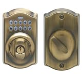 Schlage BE365 CAM 609 Camelot Keypad Entry with Flex-Lock, Antique Brass