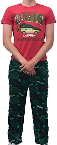 Christmas Vacation Mens Griswold Sleep Set Fleece Lounge Pants T-Shirt Pajamas L