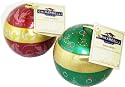 GHIRARDELLI HANGING ORNAMENT BALLS filled with GOURMET CHOCOLATE Set of 2
