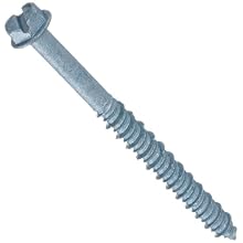 Wej-It Stalgard Coated Coated Carbon Steel Hex Washer Head Drive, Concrete Screw, USA Made, 3/16" Diameter, 3-3/4" Length, Pack of (100)