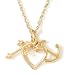 22k Gold Plated Faith-Hope-Love Pendant by Bob Siemon, 18