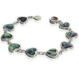 Paua (Abalone) Shell Heart Inspired Design Bracelet