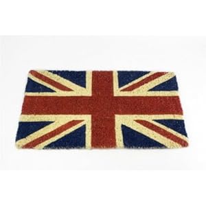 Paillasson entree en coco avec drapeau anglais Union Jack