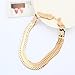Urberry Hot Fashion Plated Alloy Chunky Curb Chain Link Bib Choker Necklace