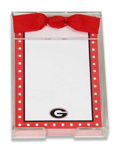 Palm Tree Paperie University of Georgia Bulldogs Polka Dot Acrylic Note Set. 150 Sheets