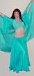 Turquoise Silk Full Circle Skirt