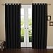 Best Home Fashion Wide Width Thermal Insulated Blackout Curtain - Antique Bronze Grommet Top - Black - 100