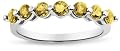 Sterling Silver Citrine 7-Stone Ring