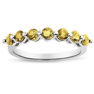 Buy Sterling Silver Citrine 7-Stone Ring by Amazon.com Collection