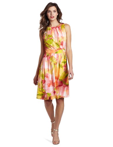 Jones New York Women's Sleeveless Dress, Primrose/Multi, 12