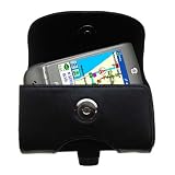 Horizontal Leather Case with Belt Clip/Loop for the Pharos GPS 525E