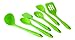 Dishwasher Safe Silicone Kitchen Utensil Set. 6 Piece Heat Resistant Set Includes Spatula, Ladle, Slotted Spoon, Mixing Spoon, Spoonula, Turner. Durable Kitchen Tools By Dutis