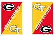 University of Georgia and Georgia Tech - House Divided Flag - Garden Size