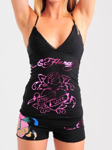 Ed Hardy Intimates Eternal Love Modal Foil Camisole and Boyshort Lingerie Set