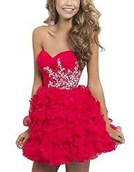 Sweetheart Summer Organza Applique Lace-Up Party Dress 