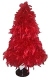 27 Red Table Top Feather Tree