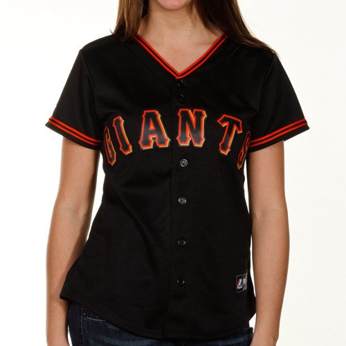 Majestic San Francisco Giants Ladies Replica Jersey - Black (Medium)