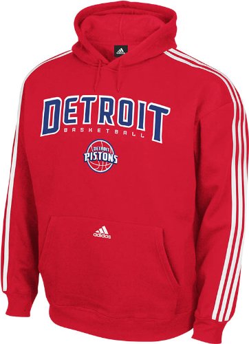 NBA Detroit Pistons Represent 3 Stripe Hood (Red, Medium)