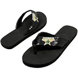 NHL Dallas Stars Women's Sequin Strap Flip Flops - Black (5/6)