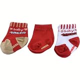 San Francisco 49ers 3-Pack Baby 49ers Infant Bootie Socks