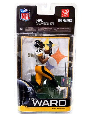 McFarlane Toys NFL Sports Picks Series 24 Action Figure Hines Ward (Pittsburgh Steelers) White Jersey Yellow Pants Classic Collector Level
