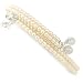 Wire Wrap Beaded with Simulated Pearls and Crystals Bracelet
