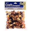 Round Wood Beads, Assorted Sizes, Natural, Tan, Brown, 150 Pc Bag