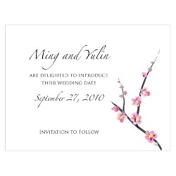 Cherry Blossom Save The Date Card