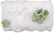 Handmade Baby Blanket and Booties - Celebration in Pure White [Baby Product]