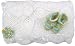 Handmade Baby Blanket and Booties - Celebration in Pure White [Baby Product]