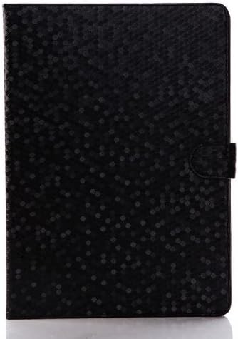 HELPYOU Black iPad Air New Luxurious Diamond Pattern Design Folio Leather Cover Stand Protective Case for Apple Ipad 5/iPad Air