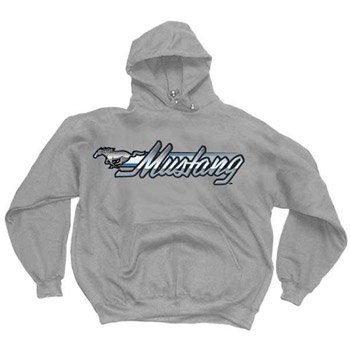 Ford Mustang Pony Gray Drawstring Hooded Sweatshirt 3Xl 82371
