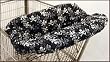 3 N 1 Shopping Cart & High Chair Cover -Skulls Black - Cuter Than A Ducks Butt