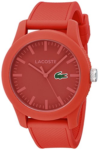 Lacoste Men s 2010764 Lacoste.12.12 Red Watch with Textured Band