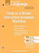 [EBOOK] 2009 Holt Elements of Language: Think as a Writer, Course One T.X.T