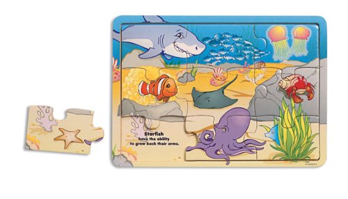 41roTDQVUML Wood Educational Puzzle Under the Sea By Gund