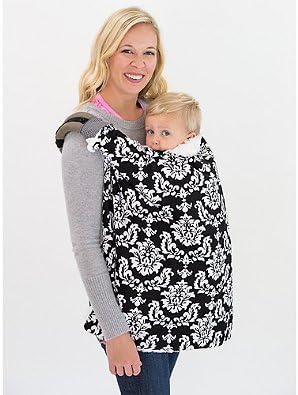 Infant 4-in-1 Blanket on the Go in Black Damask | Makes a nice gift for new moms | Measures 32" L x 28" W