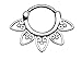 Tribal Fan with Clear Gems Septum Clicker 132SC & Free Items