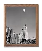 Moon Over Titan Nature Landscape Home Decor Wall Picture Oak Framed Art Print