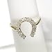 10K Yellow Gold Diamond Horseshoe Rings - 0.25 Ct.